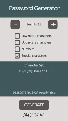 Exabytez Password Generator android App screenshot 1